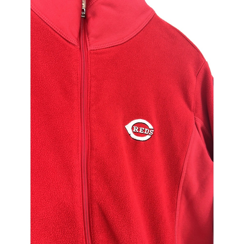 Antigua Cincinnati Reds Zip Up Pullover Womens Large Red Fleece MLB Baseball - Picture 3 of 9
